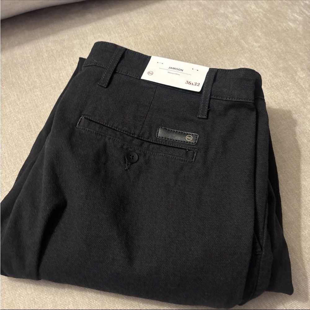 AG adriano goldschmied 36x32 Black Skinny Chino Pants “Jamison”  -NEW